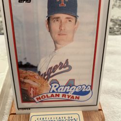 NOLAN RYAN TOPPS NUMBERED CERAMIC SPORTS CARD