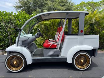 Mini Lithium Pickup Truck - 100 spoke gold wire rims