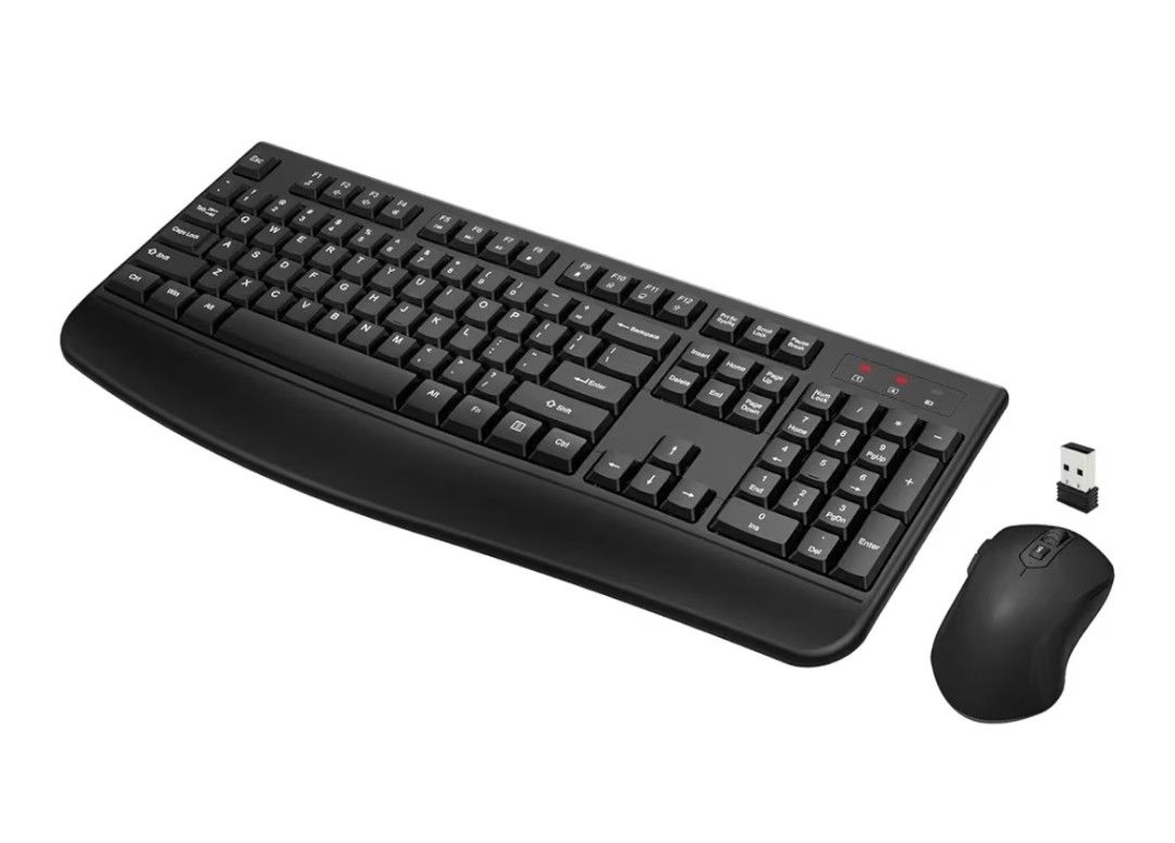 Wireless Keyboard and Mouse Combo, Full-Sized 2.4GHz