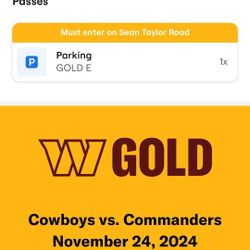 Commanders VS Cowboys 11/24 $750/OBO