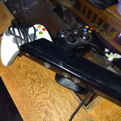Xbox 360 kinetic and 2 controllers