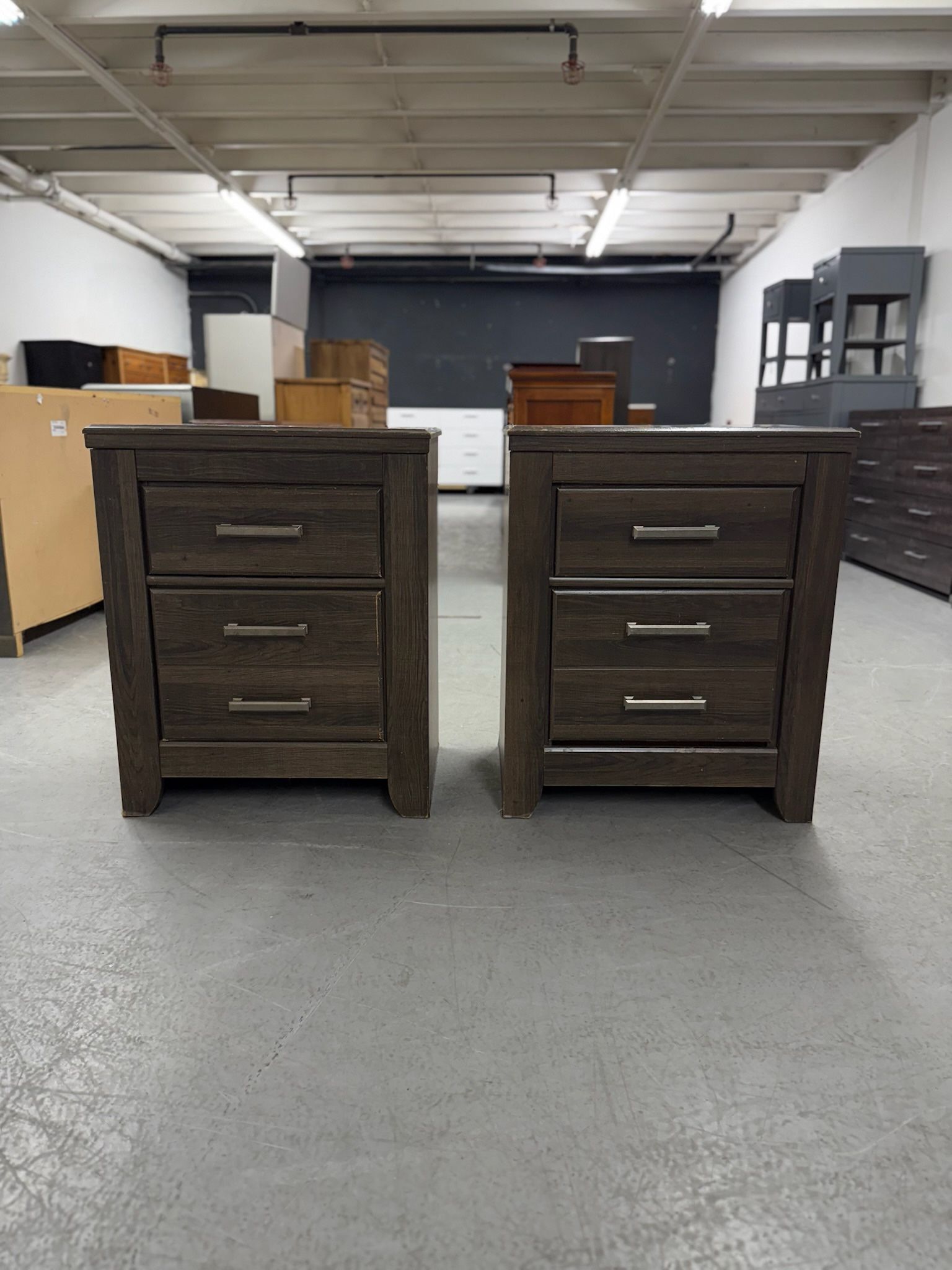 2 Wood Nightstands / Nightstand Set / End Tables / Side Tables 
