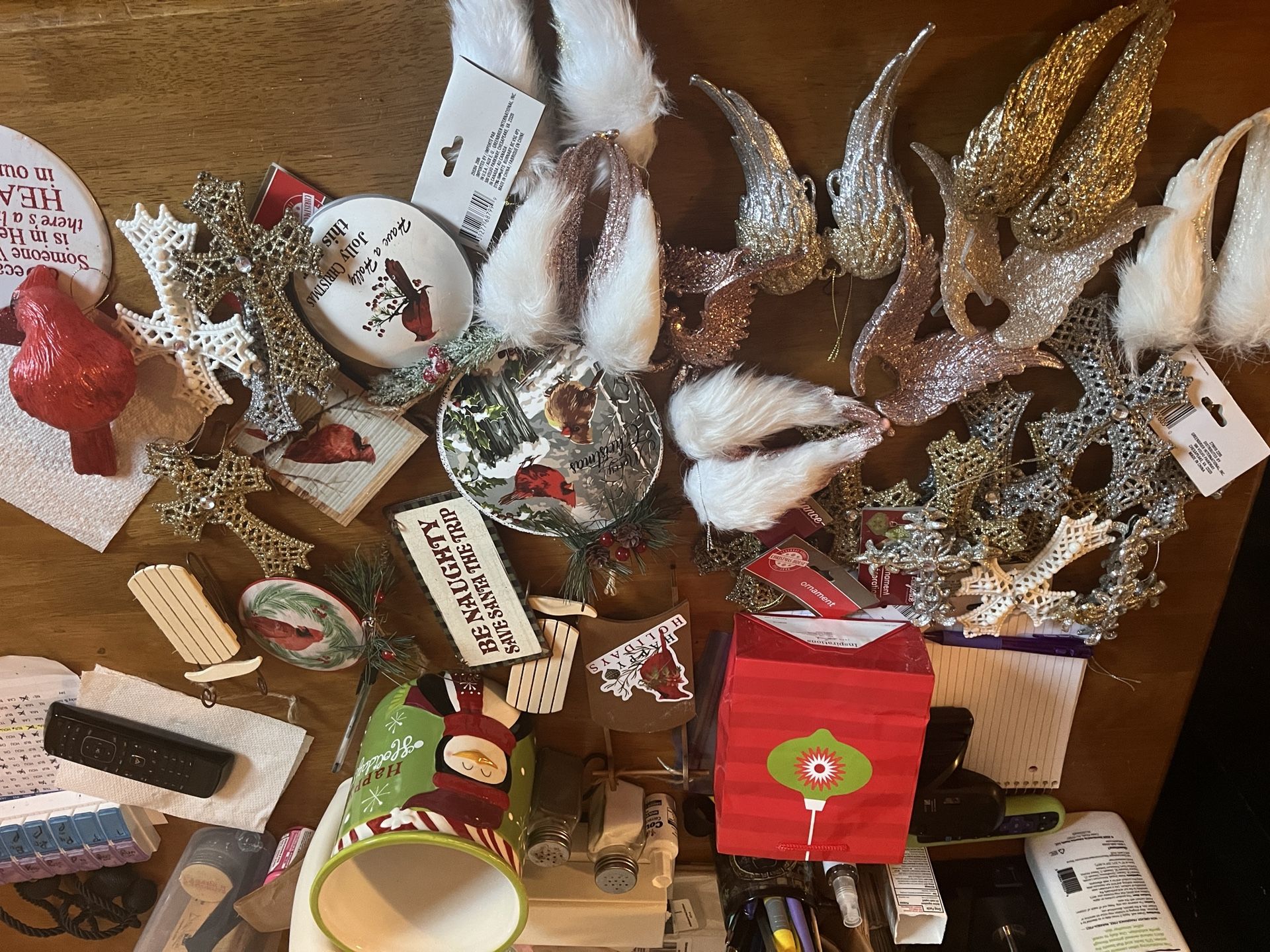 Over 30 Christmas Ornaments. Gilbert And University Area. Mostly Crosses, Angel Wings And Cardinals.