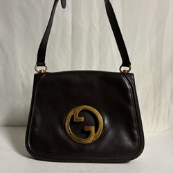 Vintage Gucci Brown Blondie Leather Shoulder Bag