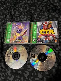 PlayStation ps1 video games Spyro the dragon CTR crash team racing $25
