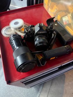 Canon A-1 35mm Film Camera with Lenses
