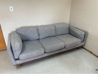 Mid-Century Modern Gray Sofa