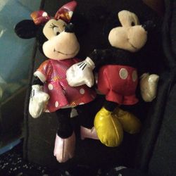 Miniture Minnie And Mickey Ty Babies