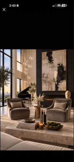 HBF Luxury Swivel Chairs – Pair | Retail $5,000+