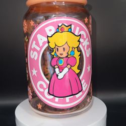 Princess Peach 15ounce Glass Cup