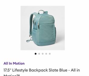 All in motion 17.5” backpack in slate blue