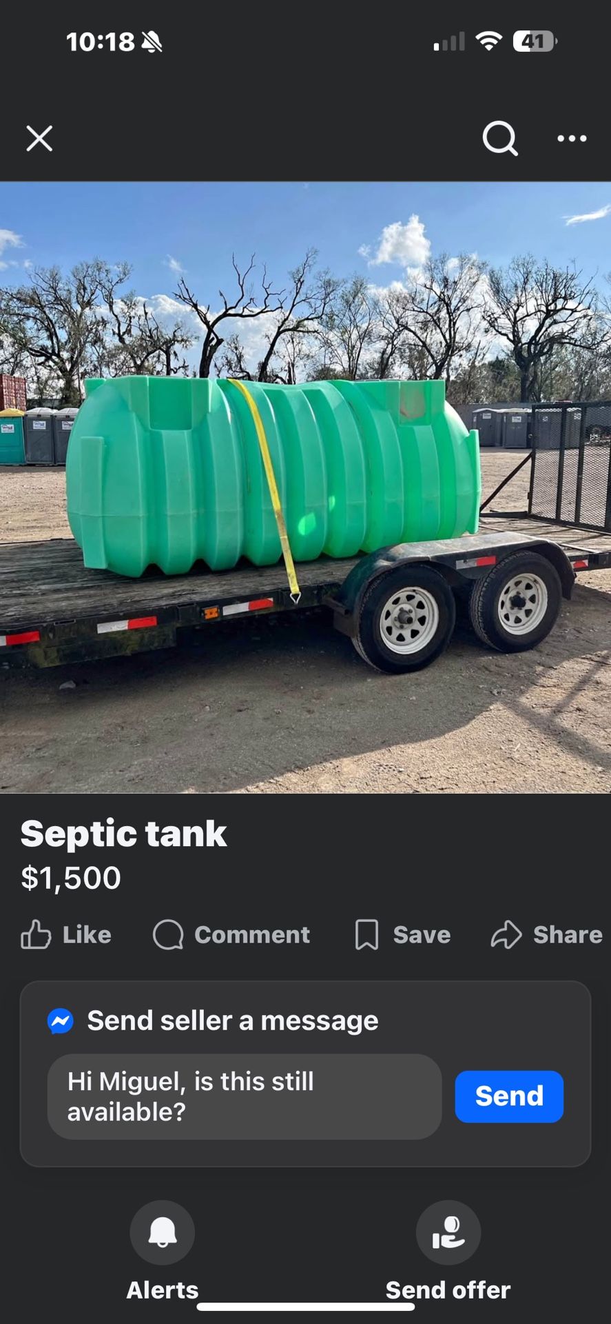 Septic Tank 1050 Gallons