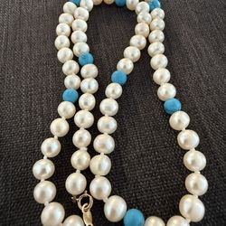Pearl And Natural Turquoise