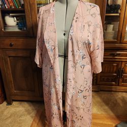 Pink Kimono Style Robe