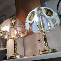 Rose Print Lamp And Indian Chief 