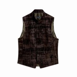 John Varvatos Glynn Vest Old Bark EU Size 48 MADE IN ITALY Retail $598 - CHECK THE MEASUREMENTS 