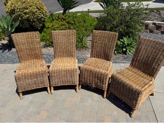 Heavy Wicker Dining Chairs