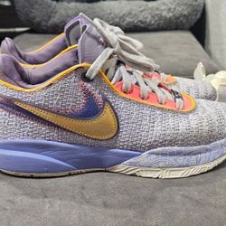 Le Bron Nike 20 Purple & Gold Sneakers