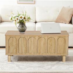 Lift Top Coffee Table with Arched Finish