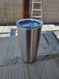 16 oz tumbler for coffee or cold water, color chrome with see-through lid, Only $ 10.00 Dollar's for 1 (or $ $ 150. Dollar's, for 18 of them.