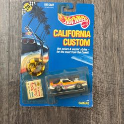 1989 Hot Wheels California Custom Camaro New In Package 