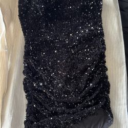 Black Sequin Dress