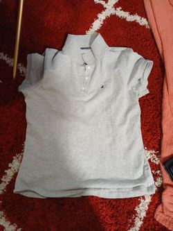 Gray Short Sleeve Polo Shirt