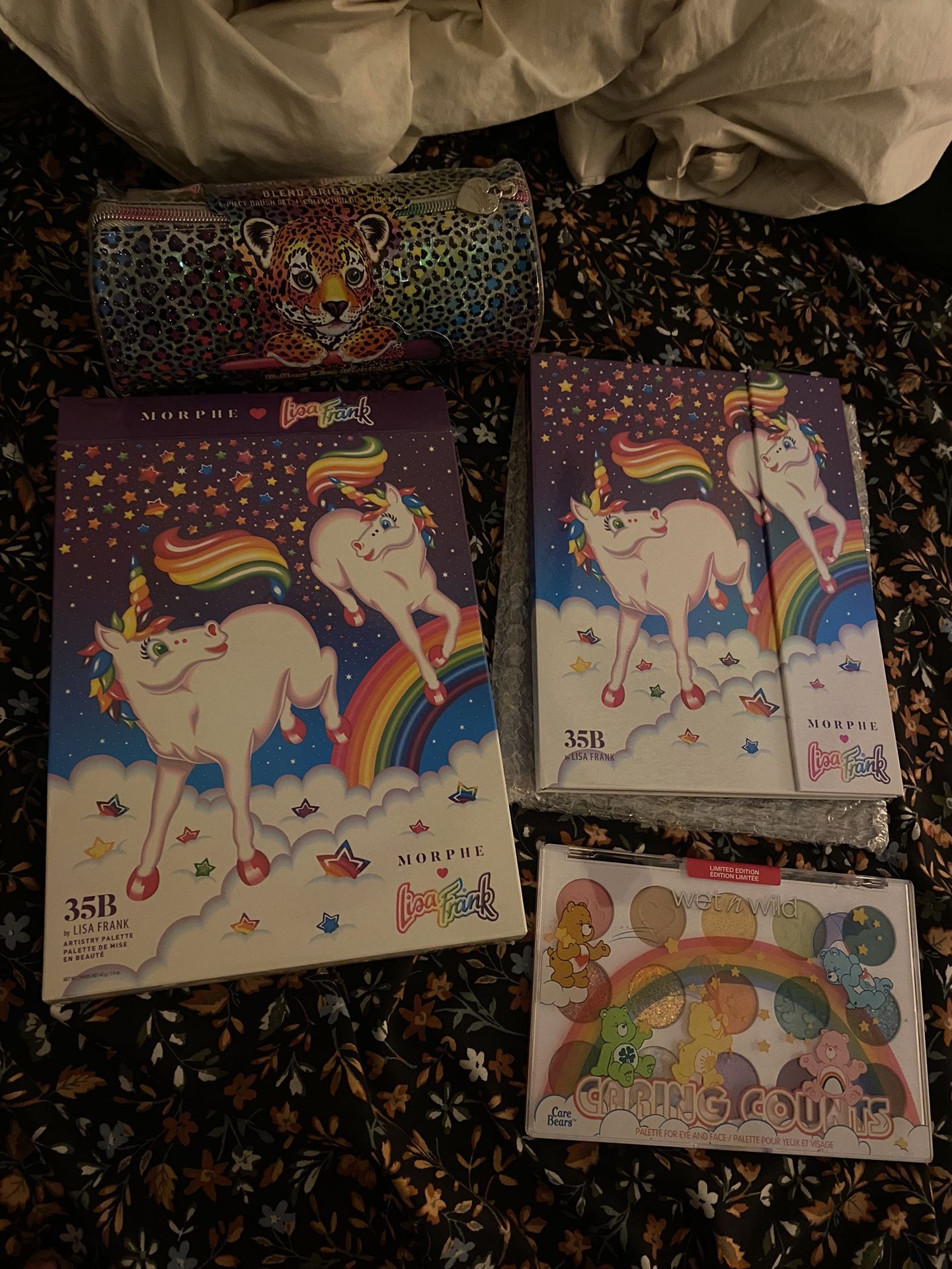Lisa Frank Eyeshadow Palette/Cosmetic Bag Wet N Wild Care Bear Eyeshadow Palette New