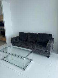 Glass coffee table