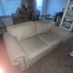 Beige Loveseat Sofa – Comfortable & Stylish