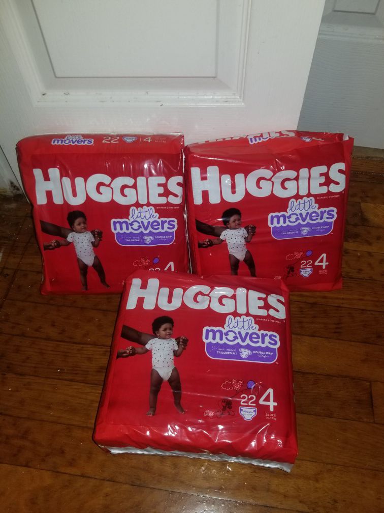 3 pack huggies diapers #4