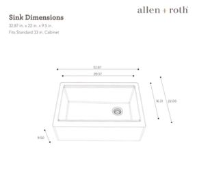 Allen Roth Single Bowl Granite Farmhouse Sink 33x22x10 Retails For Over $300 $130 EACH DEAL