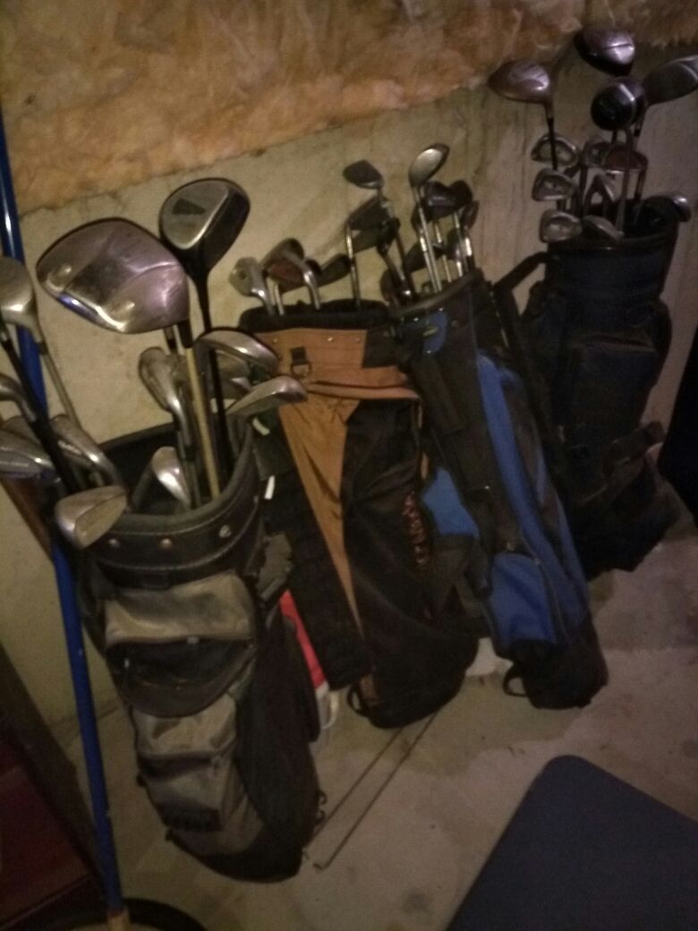 Multiple golf clubs