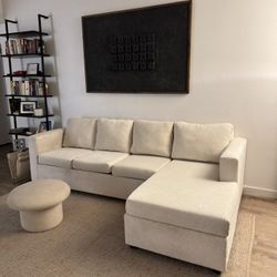 Cream Sectional ( Delivery Available )