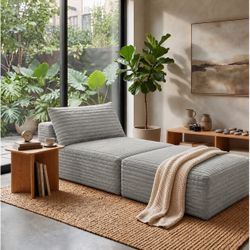 New Modern 67”Convertible Sofa Bed Sleeper Chair Bed, With Pillow And Back Support Sofa Bed, Convertible Sleeper Chair with Pillow Grey Corduroy Comfy