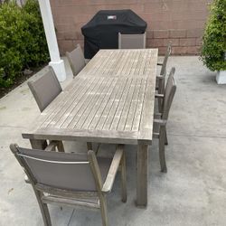 Outdoor Teak Wood Table And Chairs For Sale