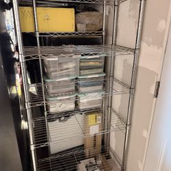 Small Moveable Metal Garage Rack 