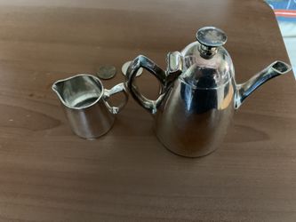 Antique Set 2 Vintage Items Small kettles 100 Falbesilber R84