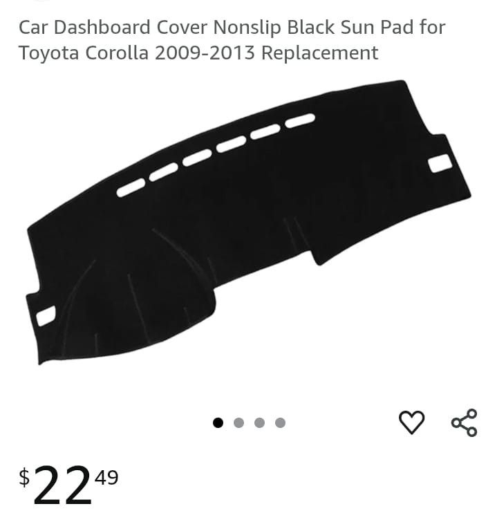 2009-2013 TOYOTA COROLLA DASHBOARD COVER