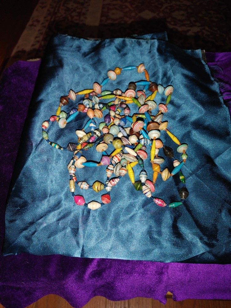 Handmade paper Necklaces.