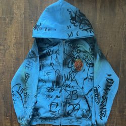 Balenciaga skater distressed hoodie thrifted 