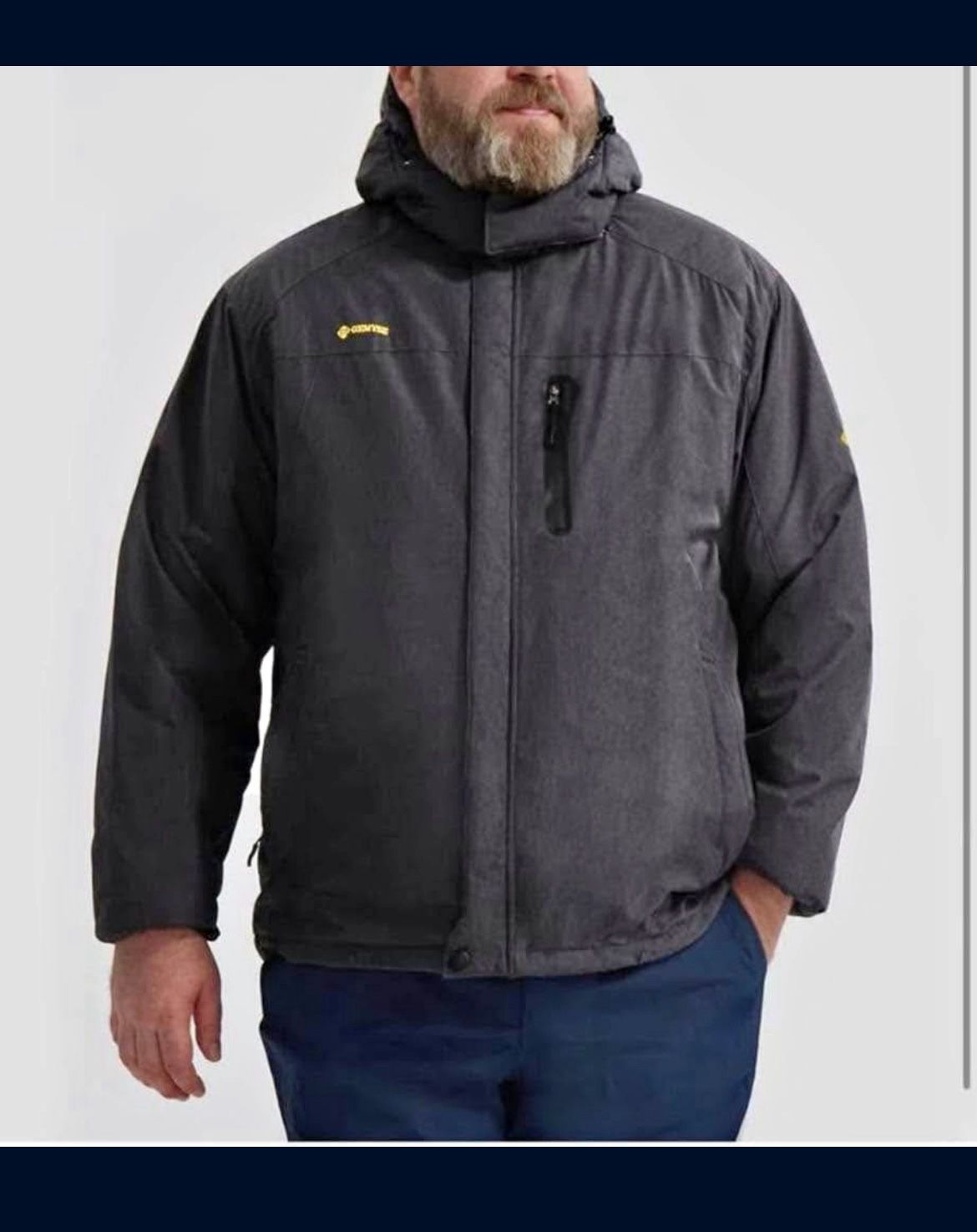 GEMYSE Men's Ski Snow Jacket Warm Winter Waterproof Coat Snowboard Rain Jacket Hooded Windproof Wind