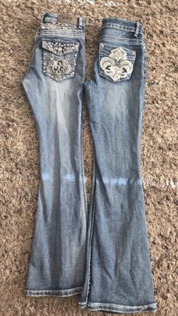 Bling cowgirl jeans size 5 $5 Each like new