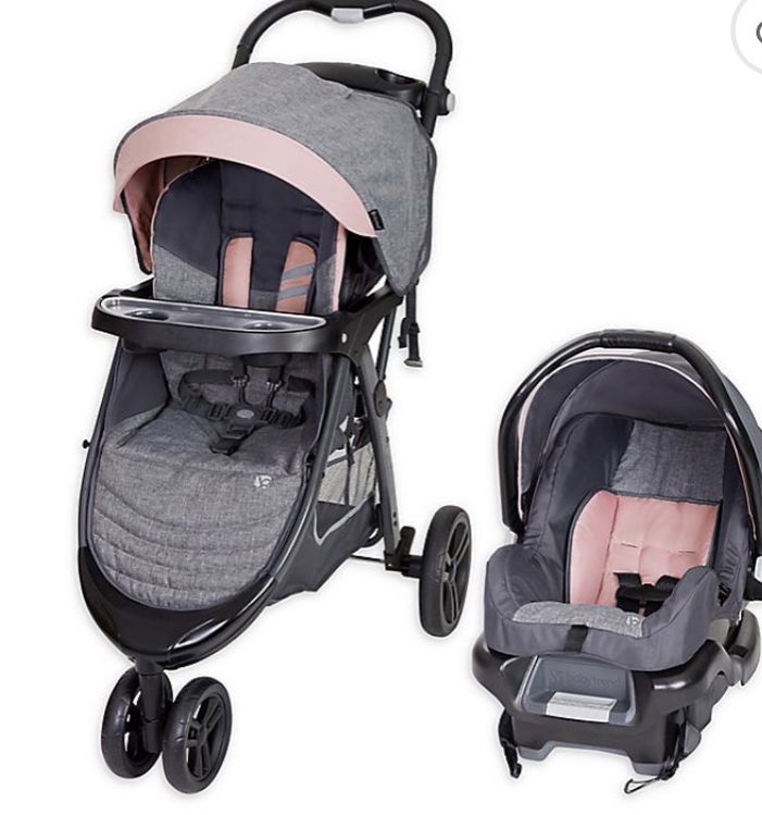 Brand New use less than a Week Baby Trend Skyline 35 Travel System, Starlight Pink