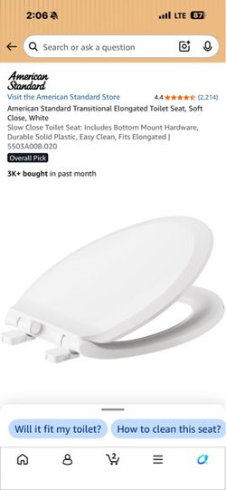 American standard toilet seat