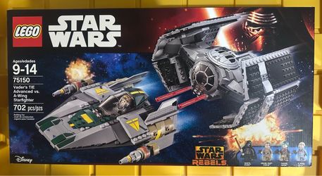 LEGO Star Wars Vader's TIE Advanced vs. A-Wing Starfighter 75150