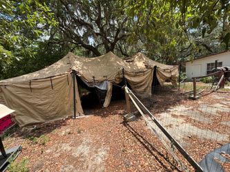 u s army tent set up never used