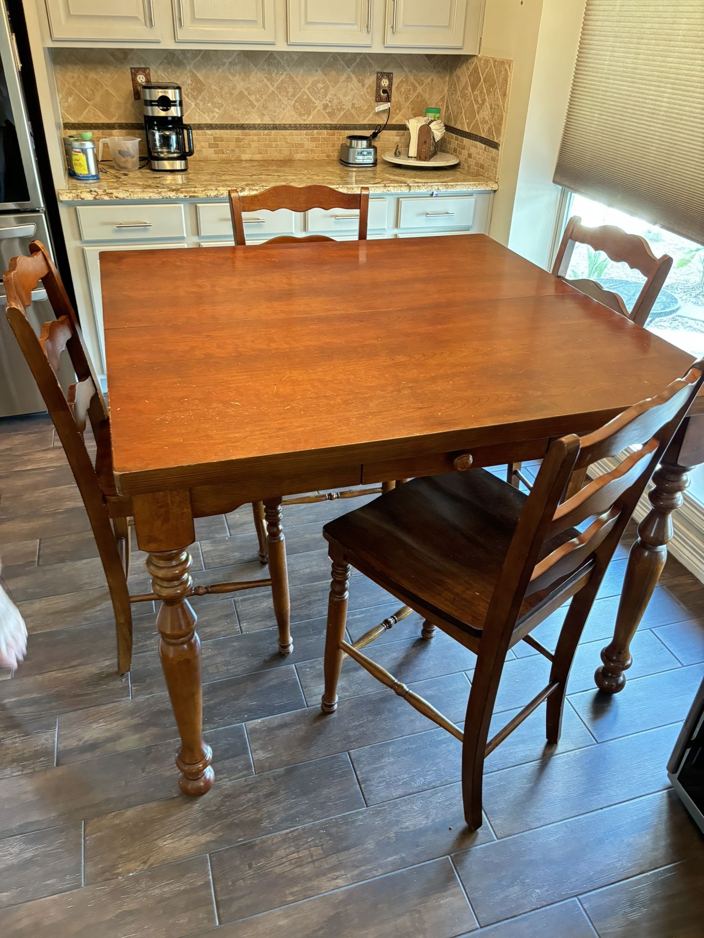 Counter Height Wood Table 48x48
