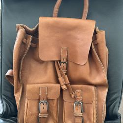 Eddie Bauer Leather Backpack