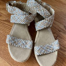 Jessica Simpson leather ankle wrap Sandals